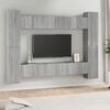 vidaXL 10-tlg. TV-Schrank-Set Grau Sonoma Holzwerkstoff
