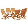 vidaXL Garten Essgruppe 7 stk. Braun Massivholz Akazie