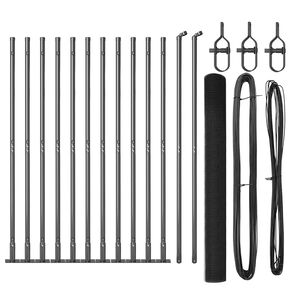 vidaXL Zaunpfosten Grau 25 x 1,4 m (19 x 19 mm Netz) Stahl und PVC