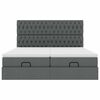 vidaXL Ottoman-Bett mit Matratzen & LEDs Dunkelgrau 160x200 cm Stoff