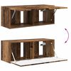 vidaXL TV-Wandregal-Set Wandmontiert 4 pcs Altholz Holzwerkstoff