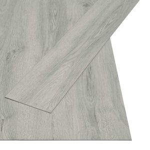 vidaXL Selbstklebende Bodenbelagsdiele Hellgrau 4,46 m&sup2; 32 Stk. PVC