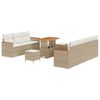 vidaXL Gartensofa-set 10 pcs Beige Poly-Rattan
