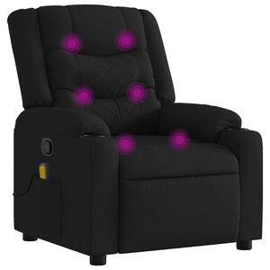 vidaXL Massage-Relaxsessel, schwarzer Stoff