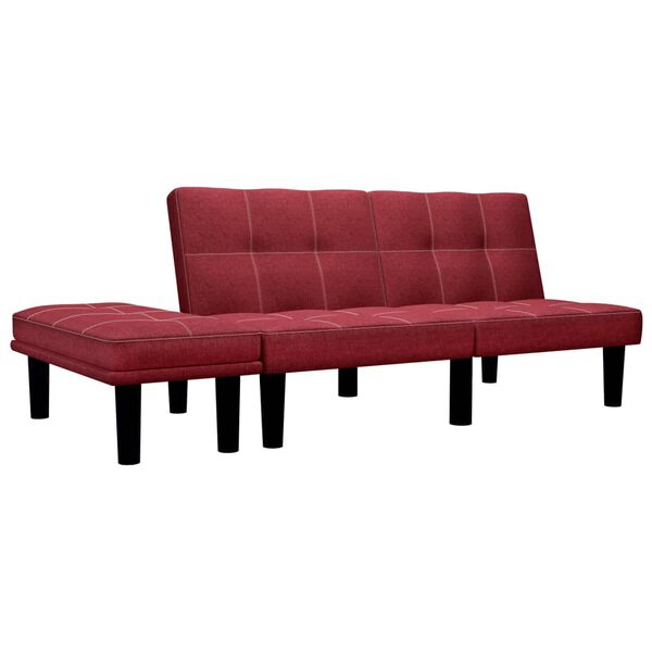 vidaXL 2-Sitzer-Sofa Weinrot Stoff
