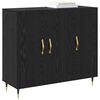 vidaXL Sideboard Schwarz Eichen-Optik 90 x 34 x 80 cm Holzwerkstoff