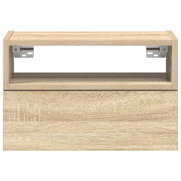 vidaXL Wand-Nachttische 2 Stk. Sonoma-Eiche 45x26x28,5 cm