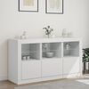 vidaXL Sideboard mit LED-Leuchten Weiß 123x37x67 cm