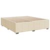vidaXL Boxspringbett mit Matratze Creme 180x200 cm Stoff