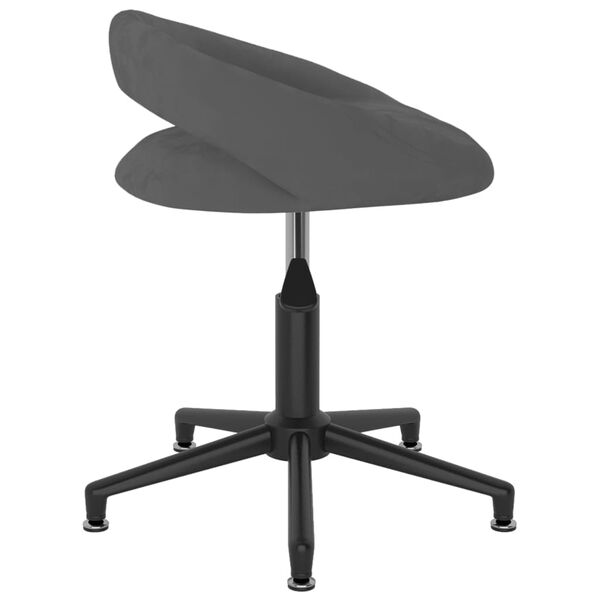 vidaXL B&uuml;rostuhl Drehbar Dunkelgrau Samt