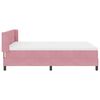 vidaXL Boxspringbett mit Matratze mit Kopfteil Rosa 200 x 160 cm Samt