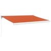 vidaXL Markise Einziehbar Orange und Braun 3x2,5 m Stoff und Aluminium