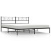 vidaXL Bettgestell mit Kopfteil Metall Schwarz 180x200 cm