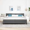 vidaXL Boxspringbett mit Matratze Dunkelgrau 200 x 200 cm Stoff
