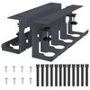 vidaXL Unter dem Schreibtisch Kabelmanagement Tray 2 Stk. Anthrazit