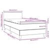 vidaXL Boxspringbett mit Matratze Schwarz 80x220 cm Samt