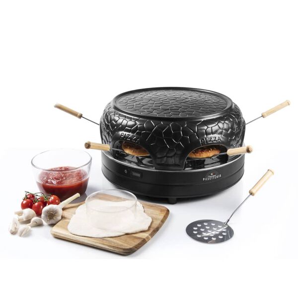 Bestron Pizzetteria f&uuml;r 4 Personen APD400Z 800 W Schwarz