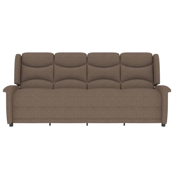 vidaXL 4-Sitzer Massagesessel Taupe Stoff