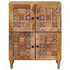 vidaXL Sideboard mit Speicher Natur 60 x 33 x 75 cm Massivholz Mango