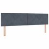 vidaXL Boxspringbett mit Matratze Dunkelgrau 180 x 200 cm Samt