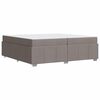 vidaXL Bettrahmen mit Matratze Taupe 200 x 200 cm Stoff