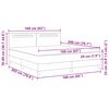 vidaXL Boxspringbett mit Matratze Grau 160 x 200 cm Kunstleder
