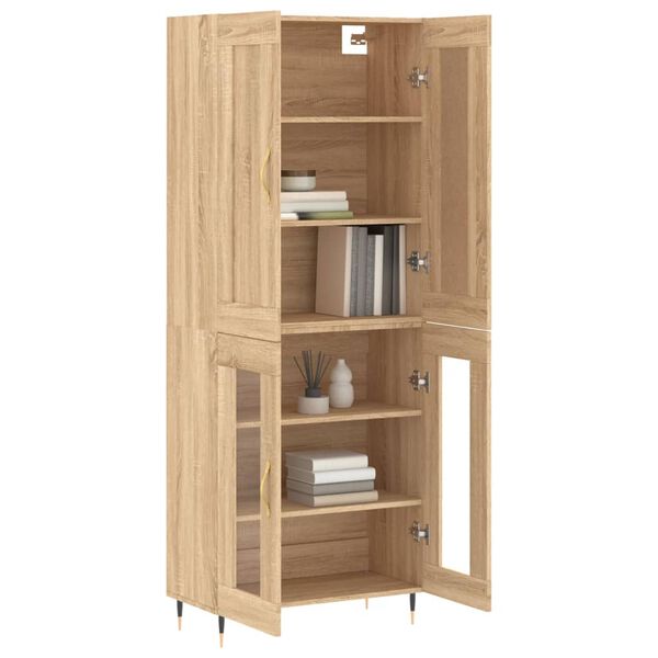 vidaXL Highboard Sonoma-Eiche 69,5x34x180 cm Holzwerkstoff