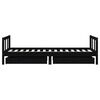 vidaXL Kinderbett mit Schubladen Schwarz 90x190 cm Massivholz Kiefer