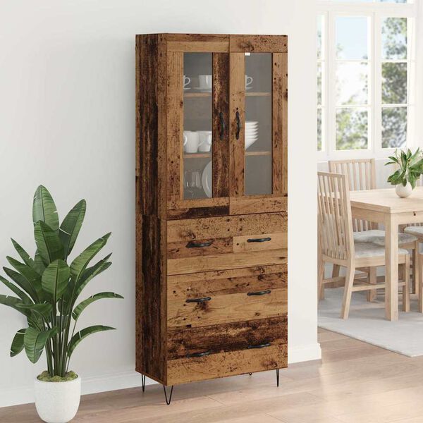 vidaXL Highboard Altholz 69,5 x 34 x 90 cm Holzwerkstoff