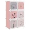 vidaXL Kinderschrank Modular mit 6 W&uuml;rfeln Rosa PP