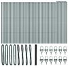 vidaXL Zaunpfosten Grau 100 x 1,6 m (50 mm Maschen) Stahl und PVC