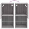 vidaXL TV-Schrank mit LED-Leuchten Grau Sonoma 30,5x30x60 cm