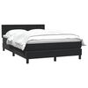 vidaXL Boxspringbett mit Matratze Schwarz 160x210 cm Samt