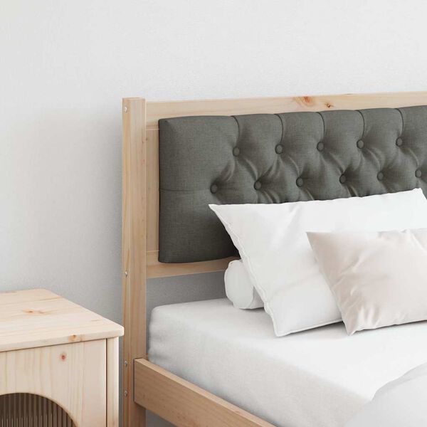 vidaXL Kopfteil Braun und Dunkelgrau 160 cm Massivholz Kiefer