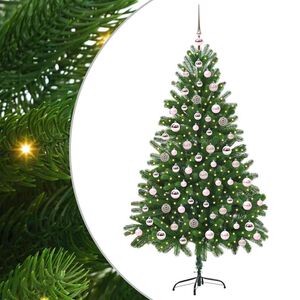 vidaXL Weihnachtsbaum mit 300 LEDs mit St&auml;nder Gr&uuml;n 180 cm PE