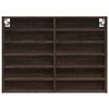 vidaXL Vitrinenschrank Braun Eichen-Optik 80x8,5x58 cm Holzwerkstoff