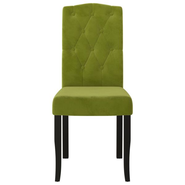 vidaXL Esszimmerst&uuml;hle 6 Stk. Hellgr&uuml;n Samt