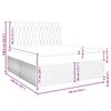 vidaXL Boxspringbett mit Matratze Blau 180x200 cm Samt