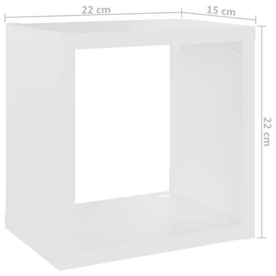 vidaXL Würfelregale 6 Stk. Weiß und Sonoma-Eiche 22x15x22 cm