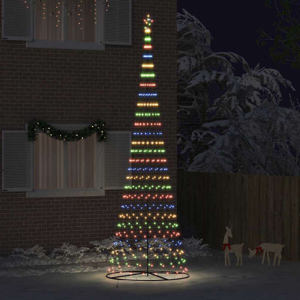 vidaXL LED-Weihnachtsbaum mit 555 LEDs Mehrfarbig 500 cm Metall