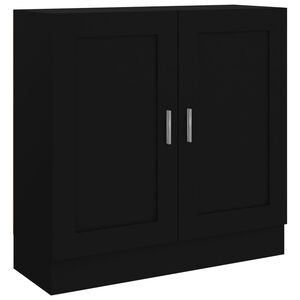 vidaXL B&uuml;cherschrank Schwarz 82,5x30,5x80 cm Holzwerkstoff