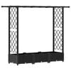 vidaXL Hochbeet mit Rankgitter und Dach Schwarz 164 x 40 x 121 cm PP