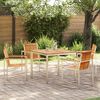 vidaXL Garten Essgruppe 5 pcs Braun Massivholz Teak