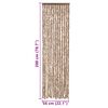 vidaXL Fliegenvorhang Beige und Dunkelbraun 56x200 cm Chenille