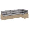 vidaXL Gartensofa-set 6 stk. Beige und Hellgrau Poly-Rattan