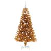 vidaXL Weihnachtsbaum mit 150 LEDs mit St&auml;nder Gold 150 cm PET
