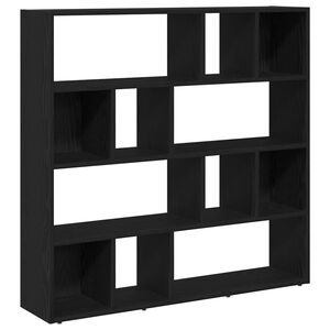 vidaXL B&uuml;cherschrank/Raumteiler Eiche schwarz 105x24x102 cm