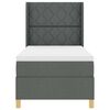 vidaXL Boxspringbett mit Matratze Dunkelgrau 100 x 200 cm Stoff