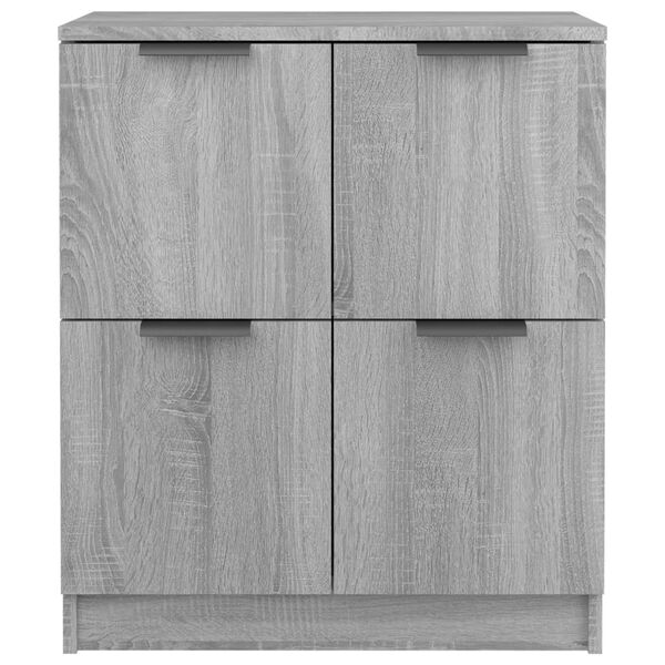 vidaXL Sideboards 2 Stk. Grau Sonoma 60x30x70 cm Holzwerkstoff