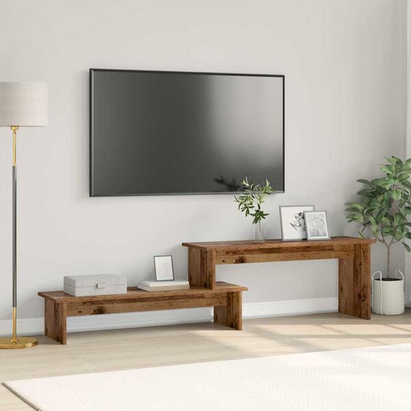 vidaXL TV-Schrankset Altholz 180 x 30 x 43 cm Holzwerkstoff